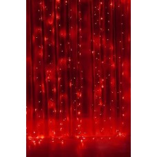 Akar Perde Led Kırmızı Işık 3*2 Metre Dış Mekan Süsleme